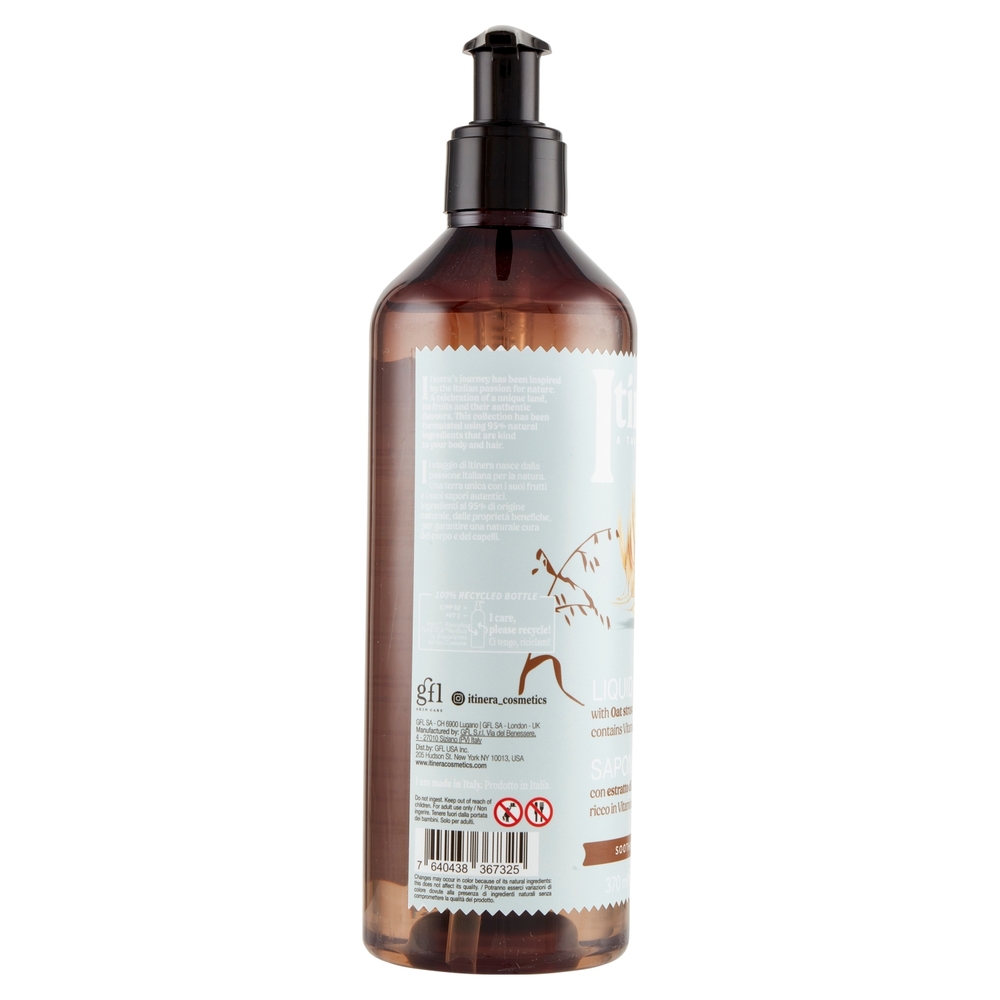 Itinera Sapone Liquido con estratto di Avena del Veneto Delicato 370 ml